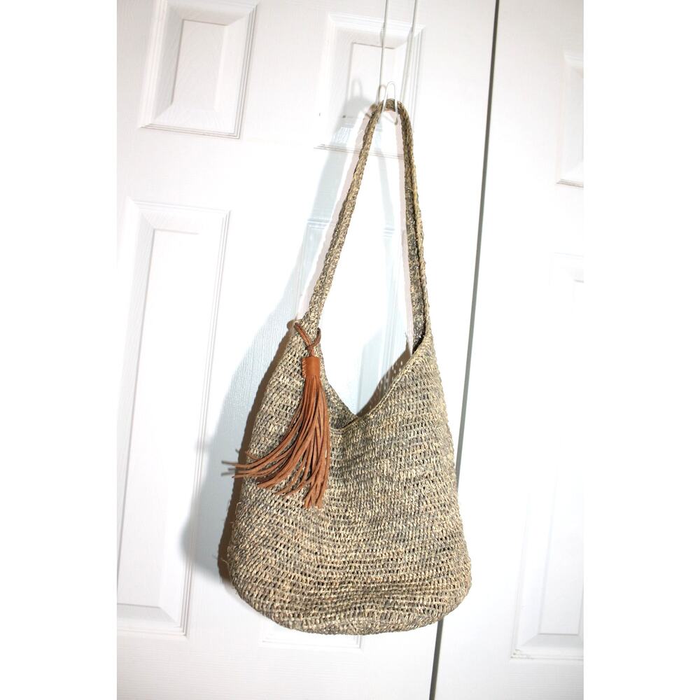 Mar Y Sol Augusta  Woven Raffia Shoulder Bag
